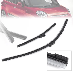 26"+15" Front Window Windshield Wiper Blades Fit 2012-18 Fiat 500L - Picture 1 of 12