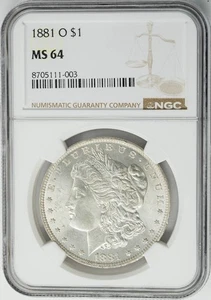 1881-O Morgan Silver Dollar $ MS64 NGC 950593-3 - Picture 1 of 3