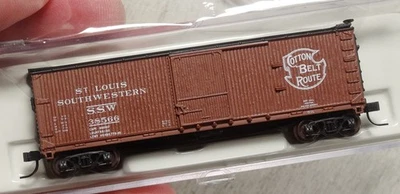 Cotton Belt, SSW,  40' Double Sheathed Wood Boxcar #38566, Atlas, NIB - Image 1 of 4