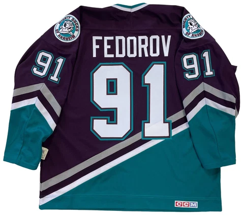 SERGEI FEDOROV MIGHTY DUCKS OF ANAHEIM CCM 2003 JERSEY SIZE XL Cover