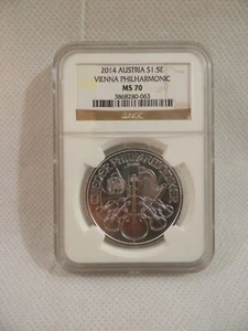 2014 Austria $1.5E Vienna Philharmonic NGC MS70 - Picture 1 of 2