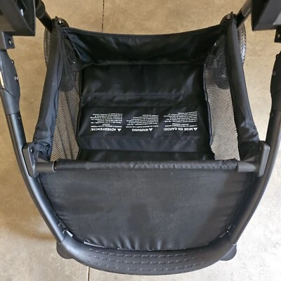 Britax Brook Single Stroller Bottom Fabric Mesh Basket w/ Screws Part Only Black - Image 1 of 4