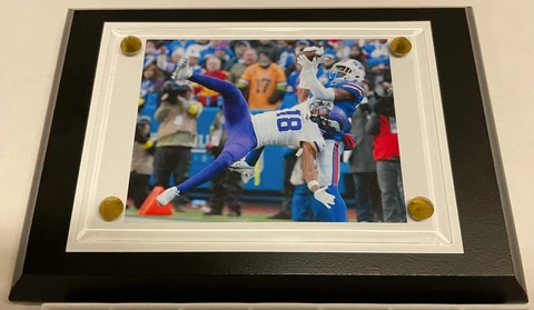 JUSTIN JEFFERSON MINNESOTA VIKINGS 4X6 FRAMED PHOTO WALL PLAQUE-MAN CAVE ART Cover
