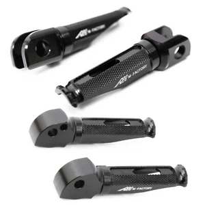 Black CNC MFP Front Passenger Foot Pegs For GSX 1300R Hayabusa 08-17 18 19 20 21 - Picture 1 of 4
