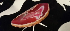 Pink Agate Slice 3.2" 2.5" 2.4" flame oval 100% natural NEW wicca Green - Picture 1 of 12