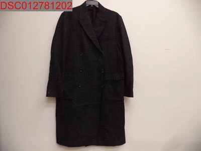 Oliver Spencer Men's Palmerstone Slim Fit Plaid Double Breasted Wool Topcoat 44 - Image 1 of 4