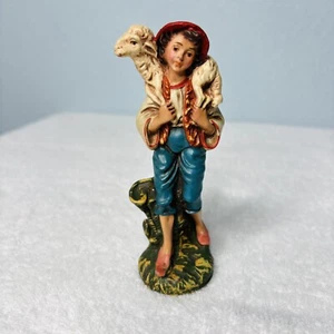 Maßstab 7,5 Pappmaché Vintage Fontanini Weihnachtskrippe Hirtenjunge - Bild 1 von 6