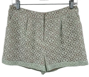 Victoria Beckham for Target Mint Green Pleated Lace Shorts 2" Inseam NWT Size 6 - Picture 1 of 7