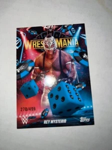 2025 Topps WWE World Wrestlemania 41 Exclusive Blue Rey Mysterio 270/499 /499 - Picture 1 of 1