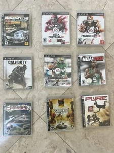 Lot 9 PS3 Games | Saints Row | NCAA 12 13 | MADDEN 12 | MIDNIGHT CLUB | NBA 2K9 - Picture 1 of 3