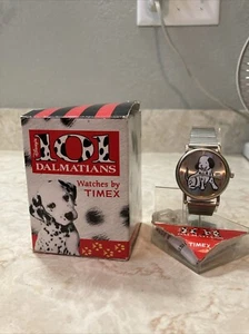 Timex 101 Dalmatians Metal Band Stainless Wrist Watch Calendar Needs Battery - Picture 1 of 10