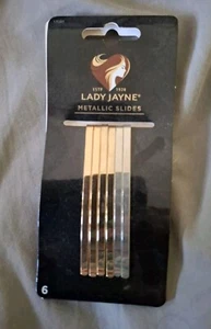 6 x Metallic Gold Silver Hair Slides Pins Bobby Pin $4 EXPRESS Bridal Oversized - Picture 1 of 2