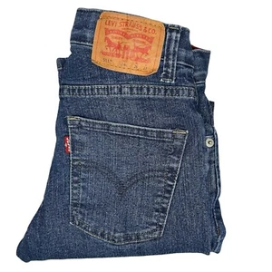 Levis 511 Youth Sz 12 Reg 26x27 Slim Flex Fit Stretch Medium Blue Denim Jeans - Picture 1 of 6