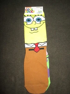 Cool Socks Nickelodeon Spongebob & Patrick Stretch Crew Womens 5-11 NEW - Picture 1 of 2