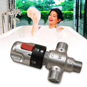 Valvola miscelatore acqua fredda/calda 3 vie termostatica G1/2" valvola miscelatore acqua - Foto 1 di 10