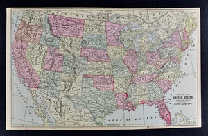 1892 Crowell Kirkpatrick United States America Indian Territory Oklahoma - Large - Picture 1 of 3