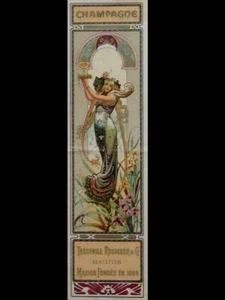 MENU ROEDERER, ART NOUVEAU, LOUIS-T. HINGRE - 1902- LITHOGRAPHIE, STYLE MUCHA - Bild 1 von 2