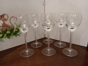 (6) Bohemia Crystal By Crystalex "Suzanne" Pattern Wine Glasses Elegant - Picture 1 of 7