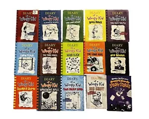 Lot of 15 Diary of a Wimpy Kid Books Set 1-11, 14-16, + Friendly Spooky HC - Picture 1 of 3