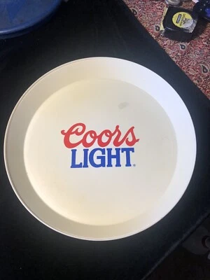 Vintage COORS LIGHT Beer Tray-1980’s Large 13" Diameter Bar Drink - Image 1 of 4