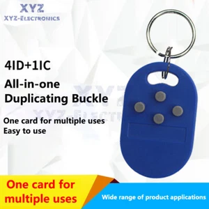 RFID Multiple Key Fob 5-in-1 125khz T5577 EM ID Writable IC 13.56Mhz Key Fob Tag - Picture 1 of 9