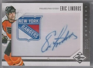 12-13 ERIC LINDROS AUTO 12/15 PANINI LIMITED MONIKERS AUTOGRAPH PATCH #M-EL - Picture 1 of 2