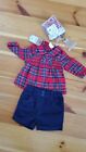 NEXT newborn baby girl Christmas 3 pieces set -collar blouse short and tights