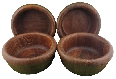 Ensaladeras de madera de teca de colección Four(4) The Cellar MACY COMPANY 5,5"Dx3"H Foto 1 de 4