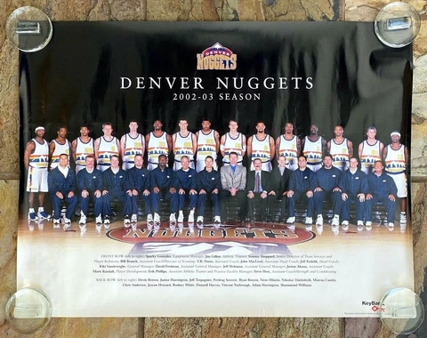 DENVER NUGGETS 2002-03 TEAM POSTER  24”x18” Cover