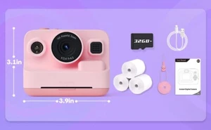 Instant Print Camera for Kids, Christmas Birthday Gifts for Girls Age 3-10, Todd - Picture 1 of 5