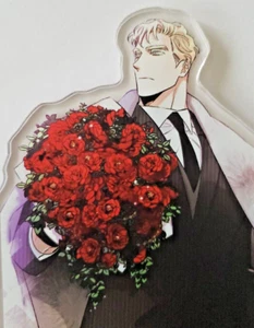 Unofficial Roses and Champagne BL Yaoi Manhwa Acrylic Stand Caesar w/Bouquet - Picture 1 of 6