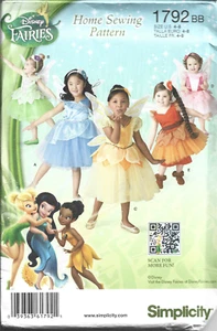 Simplicity Costume Disney FAIRIES Pattern #1792BB-Child Costumes Sizes 4-8 - Picture 1 of 1