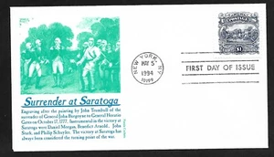 #2590 $1 Burgoyne Surrender at Saratoga - Panda FDC - Picture 1 of 2