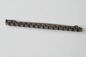 Echt Vintage Brosche mit Markasiten klasse Stabbrosche evtl. Art Deco Silber 925 - Picture 1 of 13