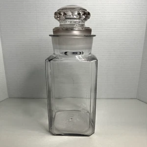 Antique Apothecary General Country Drug Store Candy Jar Square Counter Display - Picture 1 of 13