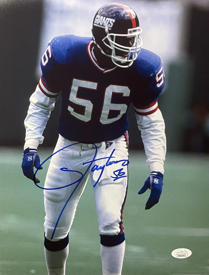 Lawrence Taylor New York Giants #56 Autographed 11x14 Pose #1 JSA Witnessed - Image 1 of 1