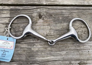 5.5"  Courbette stainless steel jointed hollow mouth eggbutt snaffle bit - Picture 1 of 3