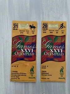 Lot1 of 2 996 Atlanta Olympics Equestrian Used Tickets Stubs July 31 1996 0924 - Picture 1 of 4