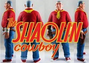 FIGURA DE JUGUETE DE VINILO SHAOLIN COWBOY ROJO EDICIÓN CÓMIC GEOF DARROW PRECIO DE VENTA SUGERIDO POR EL FABRICANTE $100.00 - Imagen 1 de 1