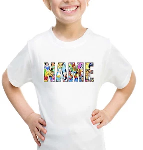 T-shirt bambino Disney logo personalizzato "IL TUO NOME" regalo compleanno Minnie Topolino - Foto 1 di 1