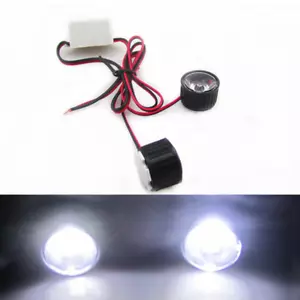 2x White Car Motorcycle Eagle Eye LED Flash Warning Strobe Lights Brake Lamps - Picture 1 of 4