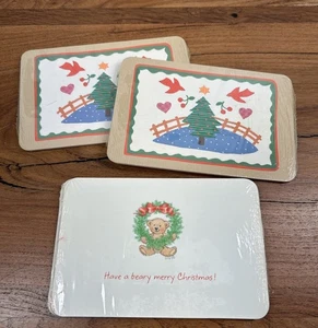 30 NOS Vintage Hallmark Christmas Tree Happy Holidays Postcards Beary Merry - Picture 1 of 2