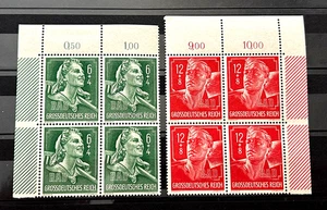 1944 German Stamps 2 block set of 2 x 4 stamps - RAD Labour Corps MNH nice /593 - Picture 1 of 1