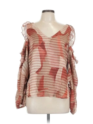 Blusa mujer Adrienne Landau marrón manga 3/4 L Foto 1 de 2