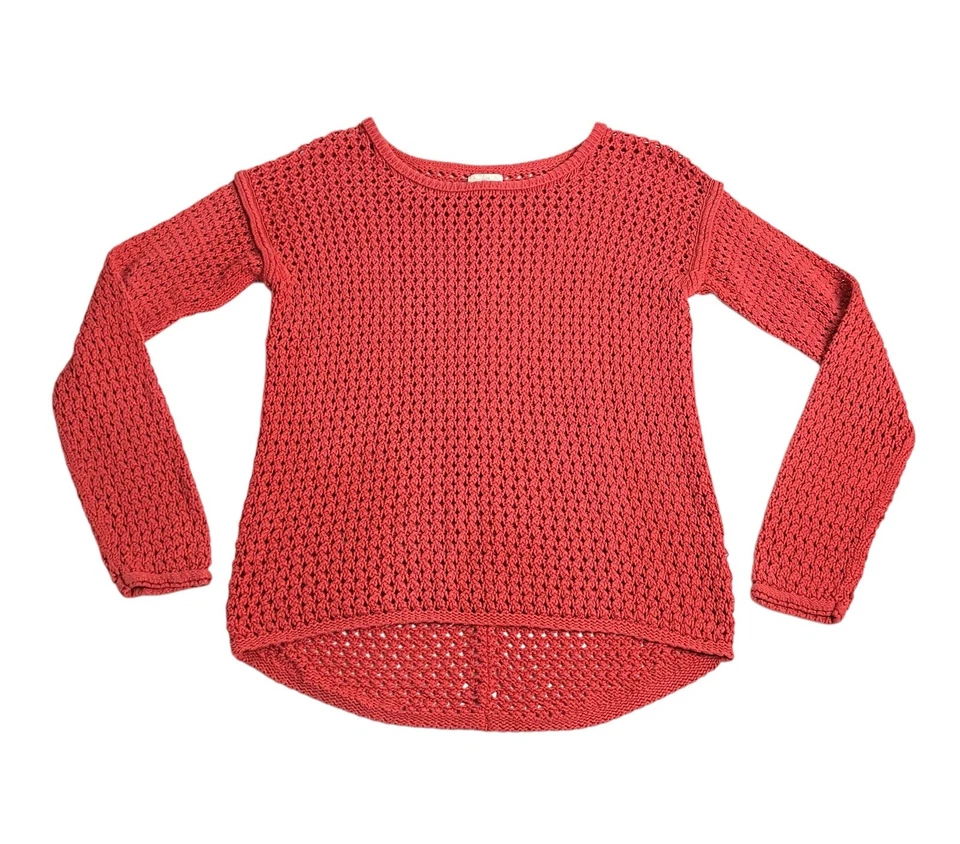 Levi's свитер женщин маленький красный оранжевый крючком открытый трикотажа большого размера громоздкий богемное - Изображение 1 из 4