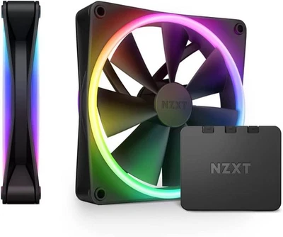 NZXT F140 RGB DUO 140mm Case Fan - Black - Image 1 of 4