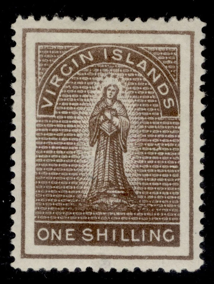БРИТАНСКИЕ ВИРГИНСКИЕ ОСТРОВА QV SG40, 1s сепия, M как новые. Кошка £80. - Изображение 1 из 1