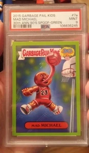 Michael Jordan 2015 Garbage Pail Kids 30th Anniversary 80's Spoof Green PSA 9 - Picture 1 of 2