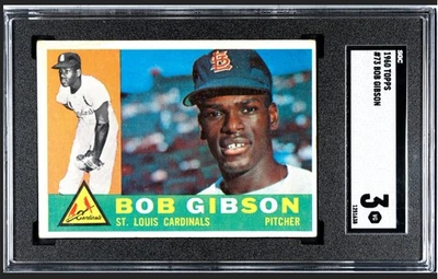 1960 Topps #73 Bob Gibson SGC 3 Foto 1 de 2