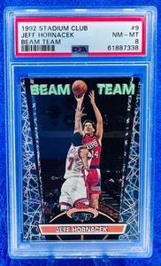 1992 STADIUM CLUB 🏀 BEAM TEAM #9 JEFF HORNACEK 💎 PSA 8 💎 PHILADELPHIA 76ERS - Bild 1 von 4